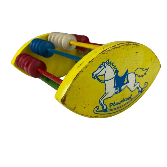 Vintage Wooden Playskool Mathematic Abacus Math Learning Simple Montessori Kid - Picture 2 of 16